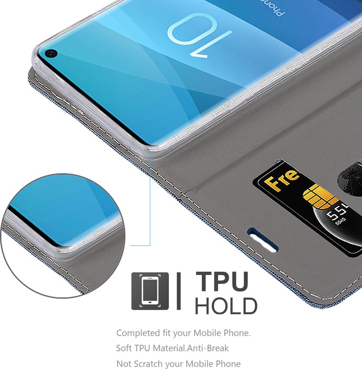 Actual product image Cadorabo Jeans Book Cover (Samsung Galaxy S10 5G)