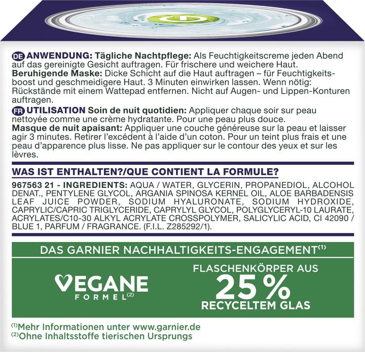 Image du produit Garnier Natural (50 ml, Crème de nuit)