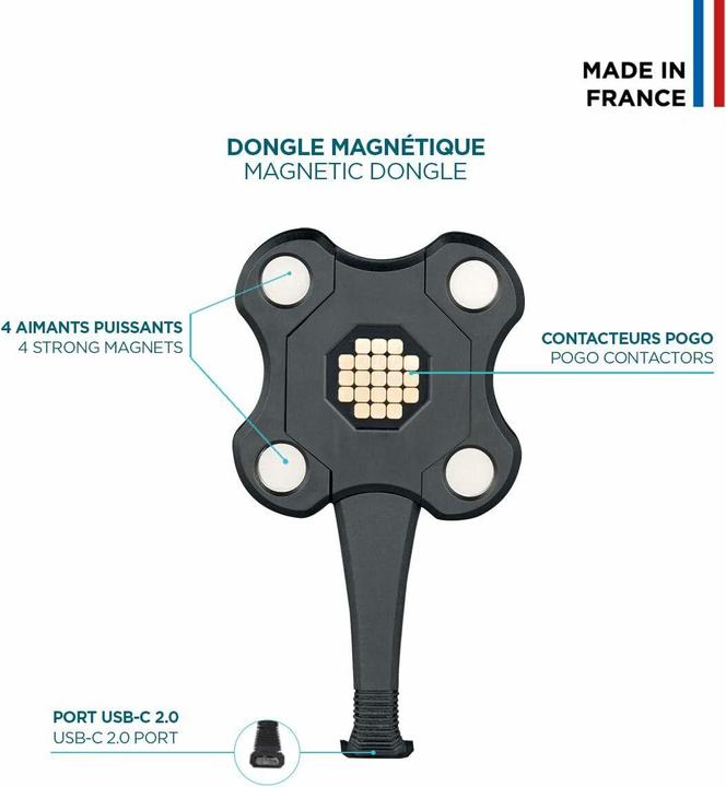 Actual product image Mobilis Energia Mobile Magnetic Pogo Pin Dongle USB-C (65 W)