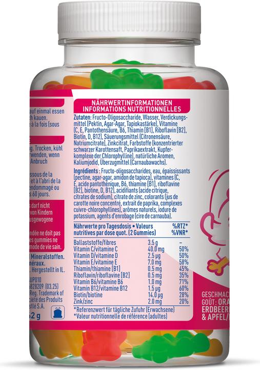 Nährwerte und Zutaten Beba Kids Multivitamin Gummies (60 Stück, Gummies, 200 g)
