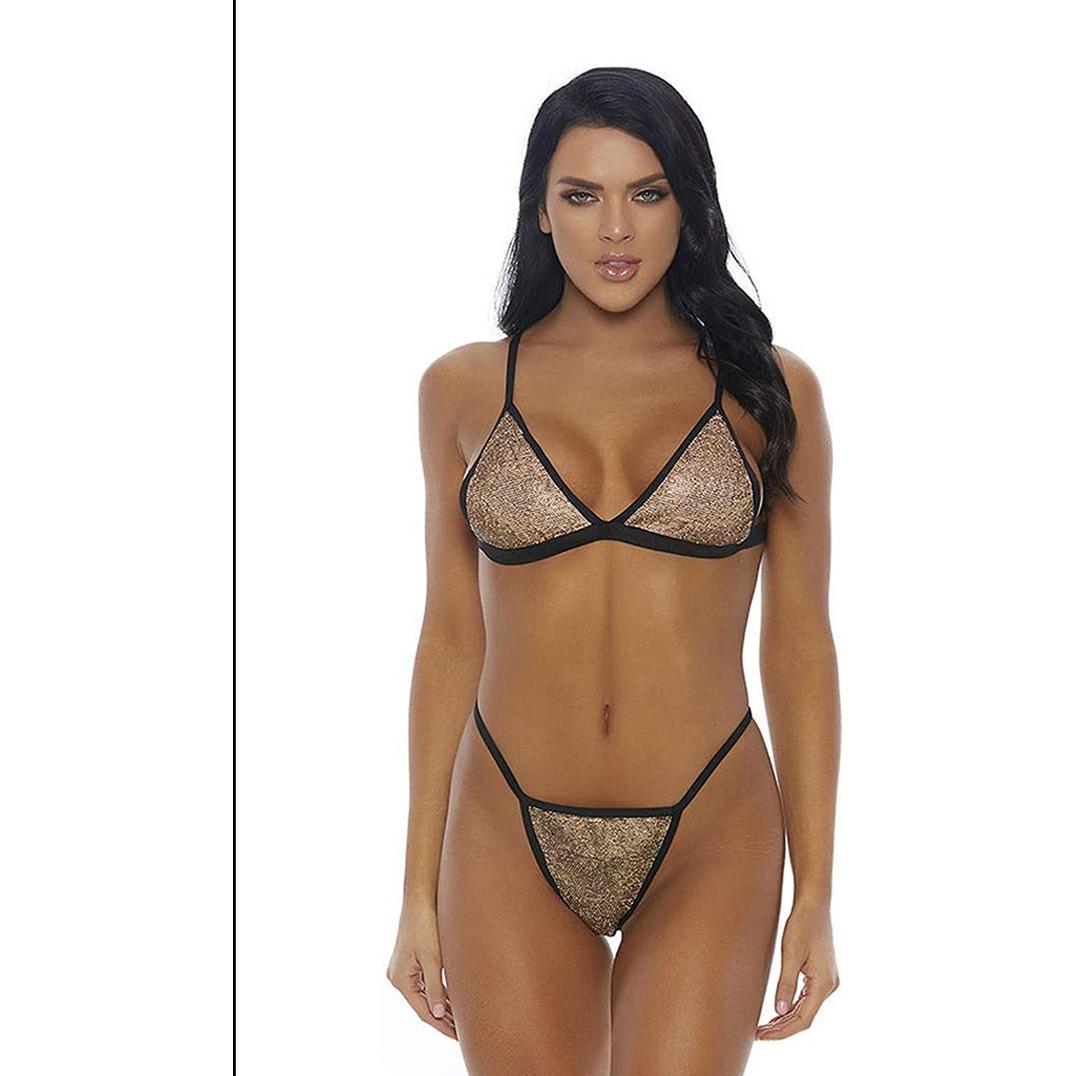 Thumbnail - Be Wicked, Damen, Bikini, Sea Gold Embellished Bikini Set, Gold, (S)