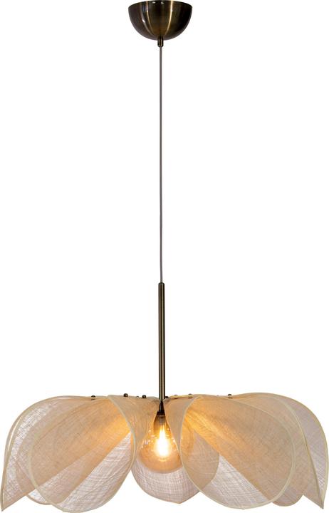 Markslöjd Styrka Pendelleuchte Ø75 Beige/Antique Brass/Amber (E27)