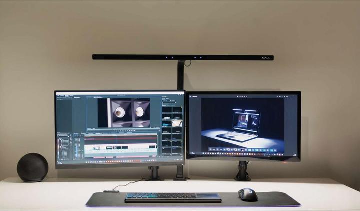 Productafbeelding Maul MAULgate LED-Schreibtischlampe schwarz mit Tischklemme (1800 lm)