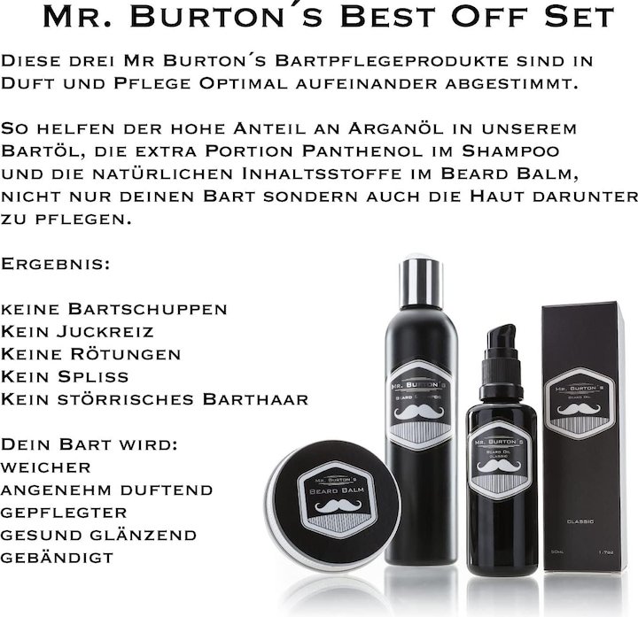 Actual product image Mr. Burton´s Beard care set (250 ml)