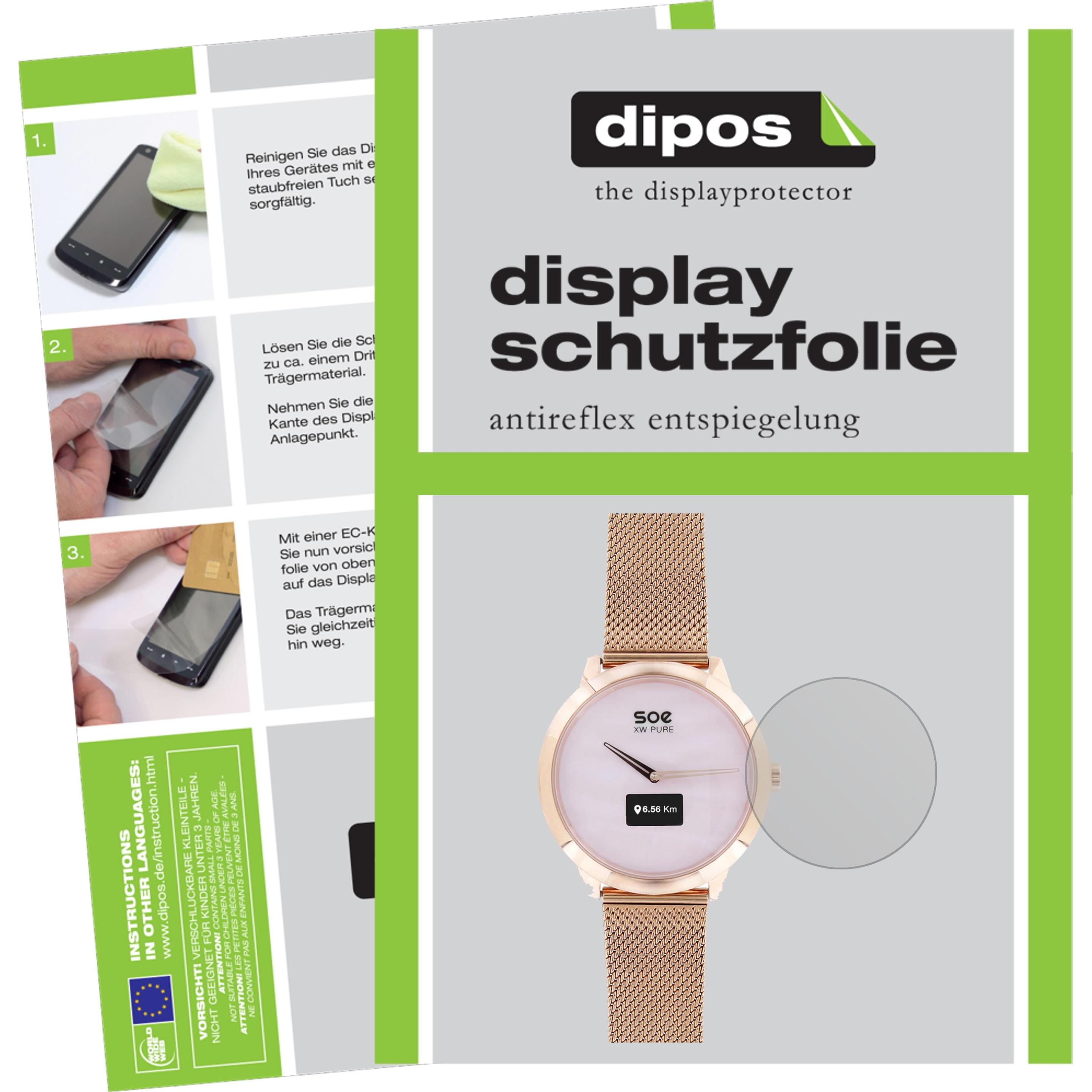Dipos Displayschutzfolie Antireflex, Smartwatch Schutzfolie, Transparent