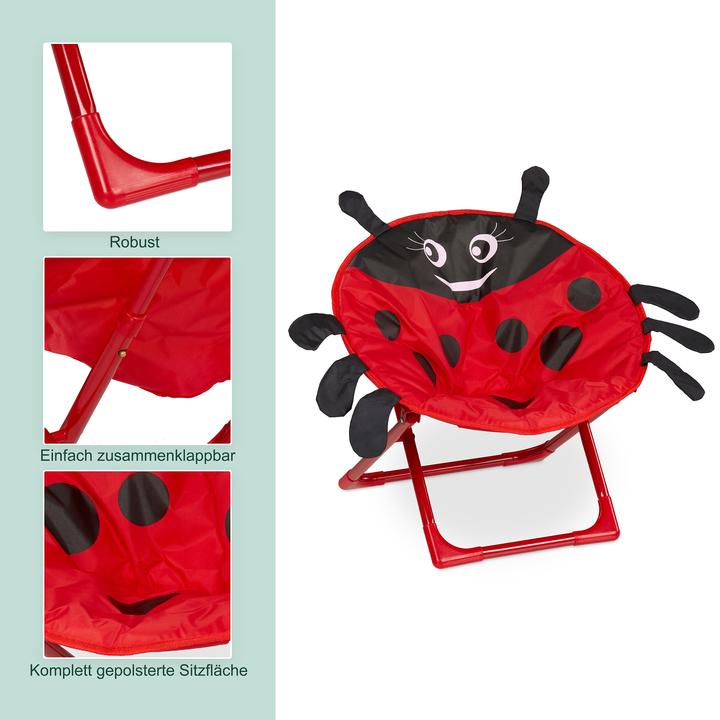 Image du produit Relaxdays Chaise lune enfants, pliable (Fauteuil pour enfants)