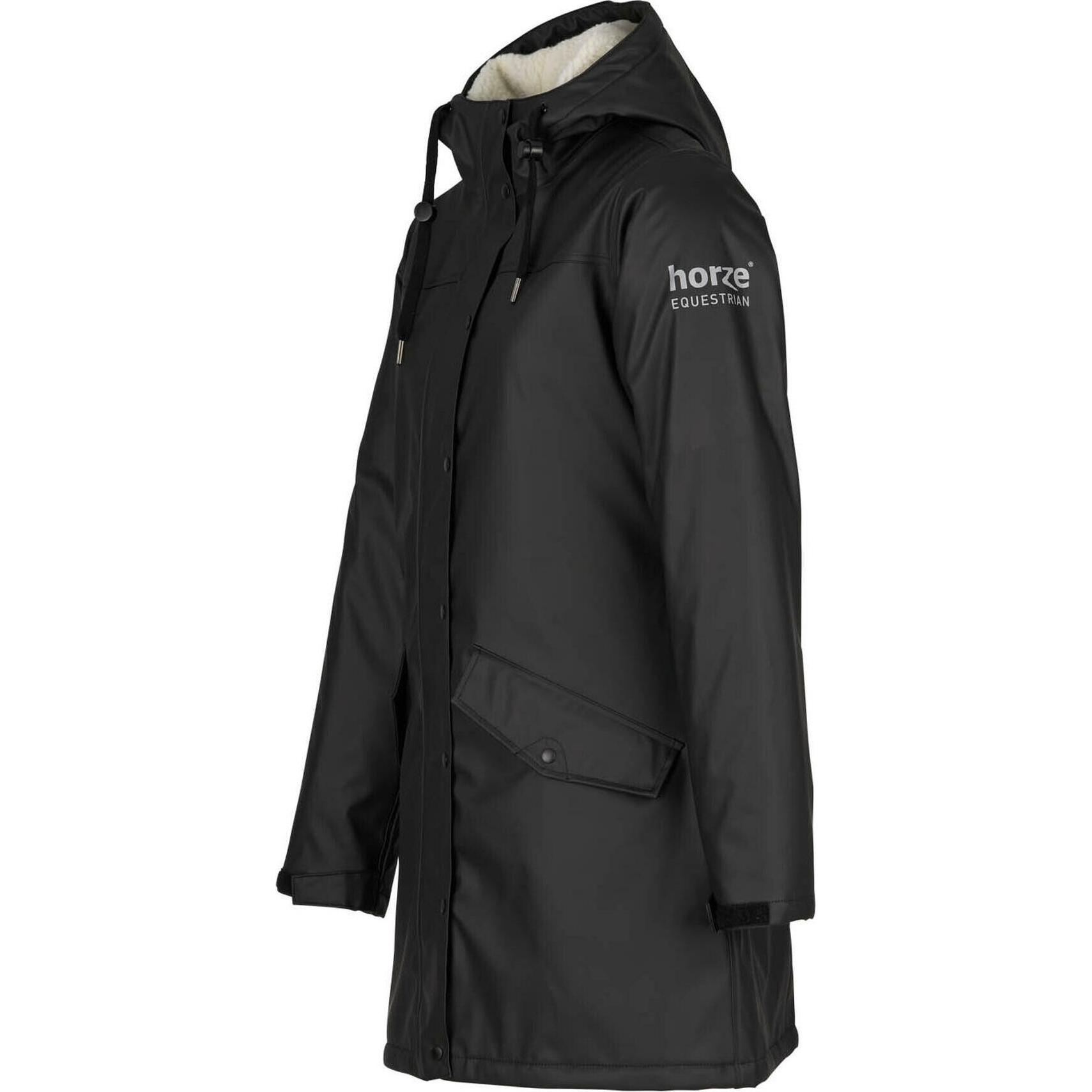 Thumbnail - Horze, Damen, Jacke, regenjacke mit fleecefutter billie (38), Schwarz, 38