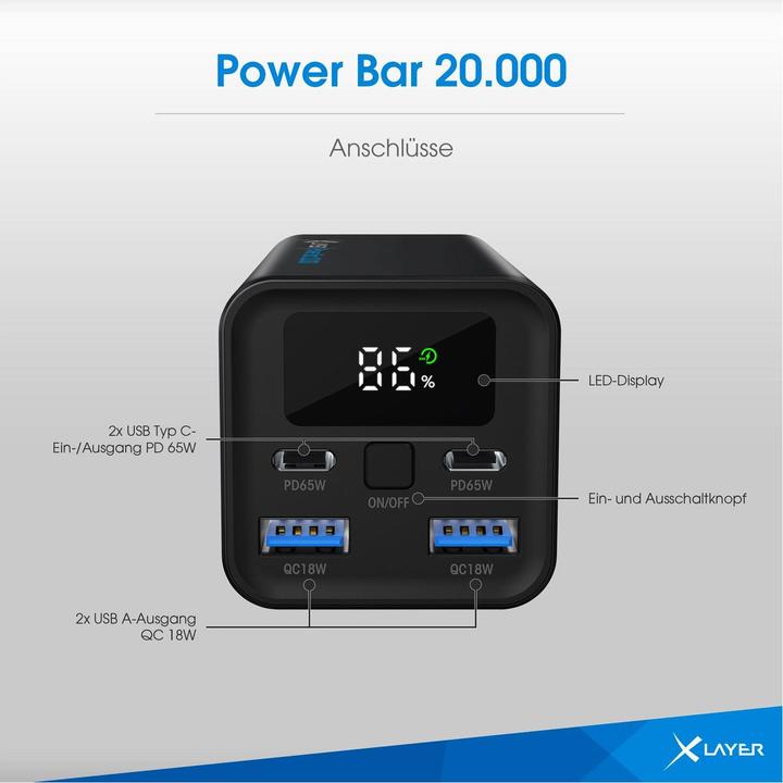 Productafbeelding Xlayer Krachtcentrale (65 W, 74 Wh)