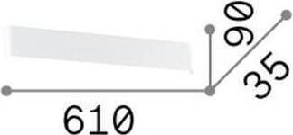 Image du produit Ideal lux DELTA LED Applique murale 19,5W blanc blanc chaud 287645 (2050 lm)