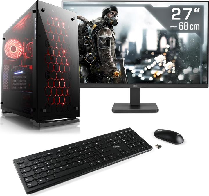 Produktbild CSL Gaming PC M11530H, QWERTZ Layout (DE) (AMD Ryzen 5 7500F, 16 GB, 1000 GB, GeForce RTX 3050)