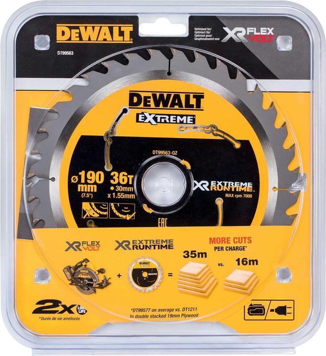 Actual product image DeWalt Circular saw blade hand circular saw 190/30mm 36WZ/FZ