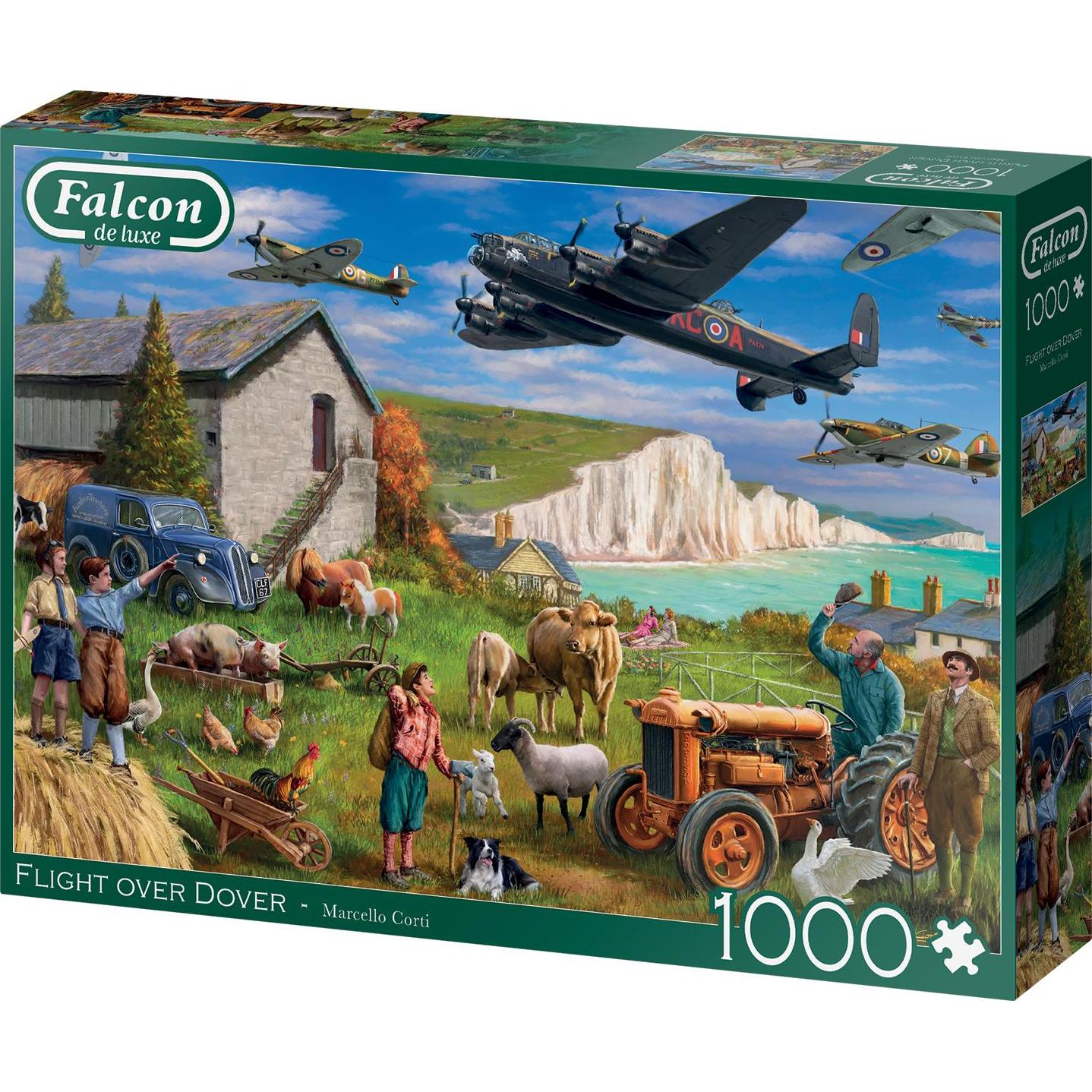 Thumbnail - Jumbo Spiele Falcon Flight over Dover 1000 Teile - Puzzle für Erwachsene (1000 Teile)