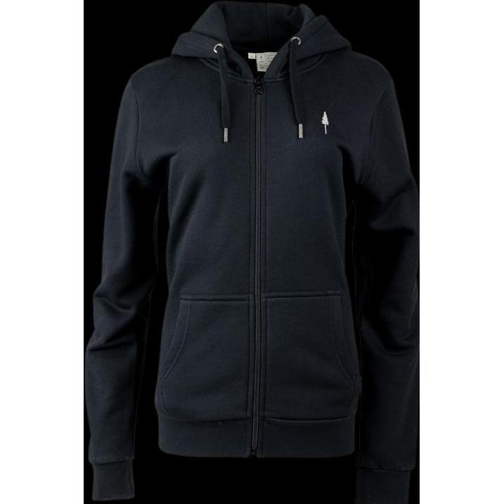 Nikin, Damen, Pullover, TreeHoodie Zip Women Black XS, Schwarz, (XS)