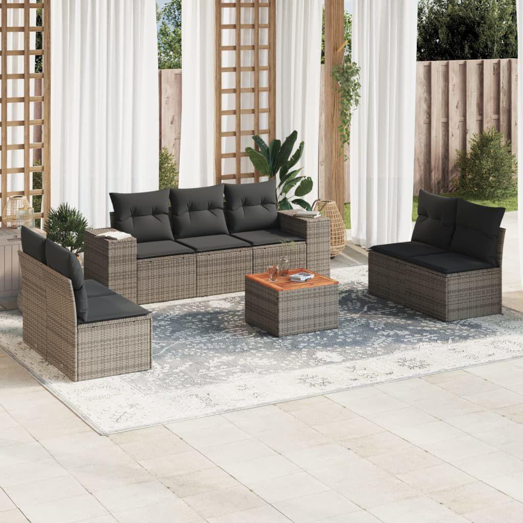 Thumbnail - VidaXL, Gartenlounge, 10-tlg. Garten-Lounge-Set mit Kissen