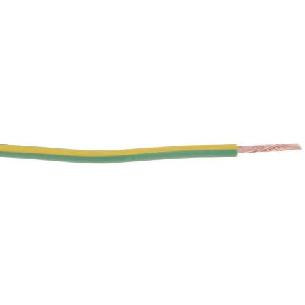 Rs Pro, Kabelleitung, Einzeladerleitung 2.5mm² 100m Grün, Gelb PVC isoliert Ø 2.5mm 50/0.25 mm Litzen 2491X (100 m)