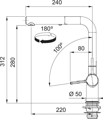 Image du produit Franke Active L Küchenarmatur mit ausziehbarer Brause