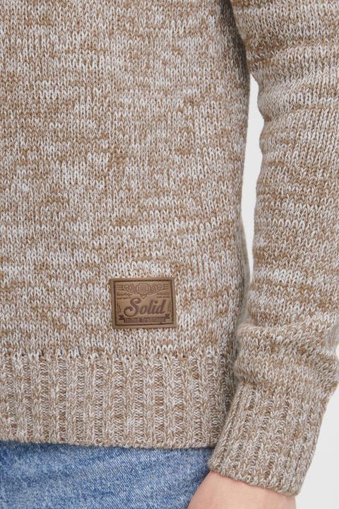 Actual product image Solid Phil Men's Jumper Chunky Knit Pullover With Shawl Collar Made Of 100% Cotton (XL)