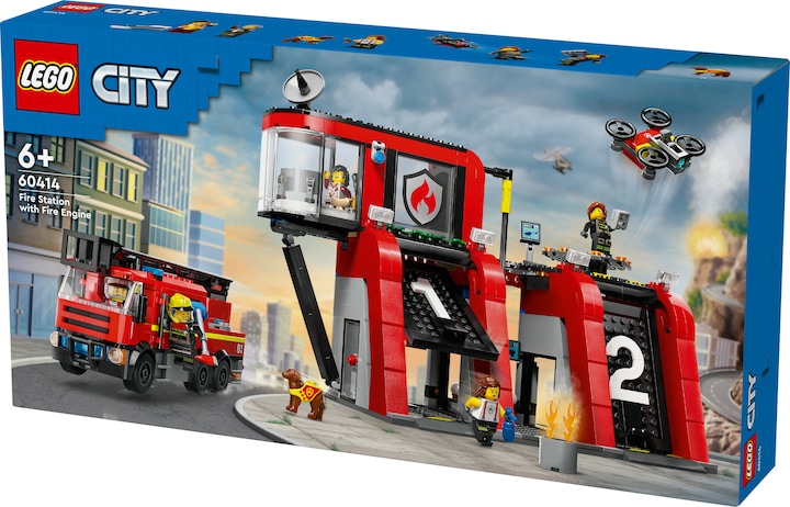 Actual product image LEGO 60414 Fire station with turntable ladder truck (60414, LEGO City)