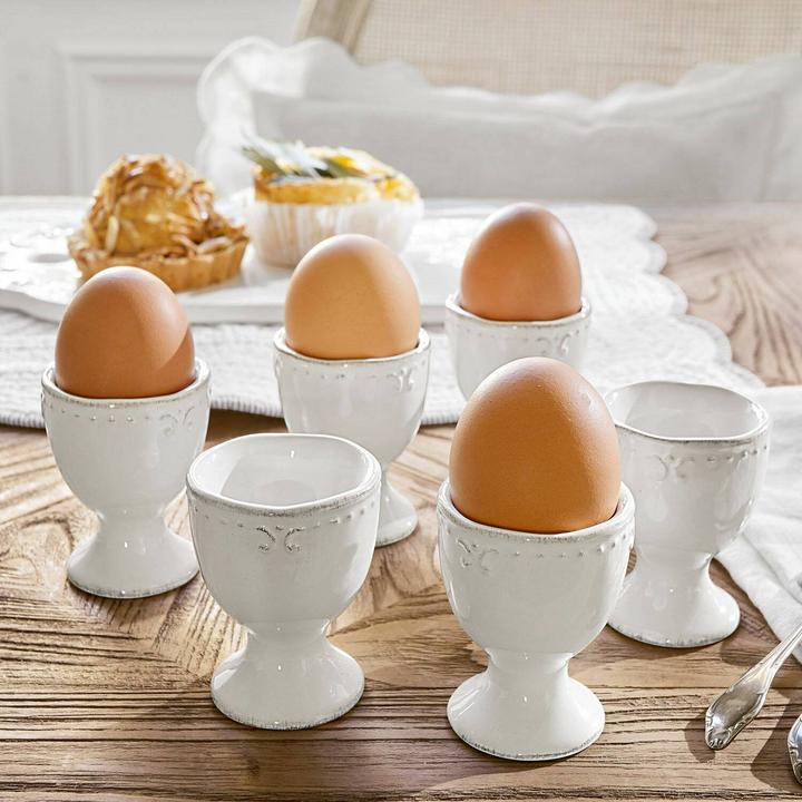 Immagine prodotto Loberon Set di 6 portauovo Fontienne White (6 x)