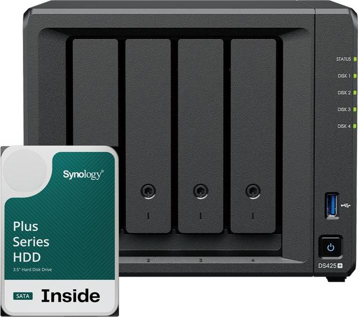 Produktbild Synology DS425+ 4Bay 48TB NAS met 4x 12TB Plus HDD (4 x 12 TB)
