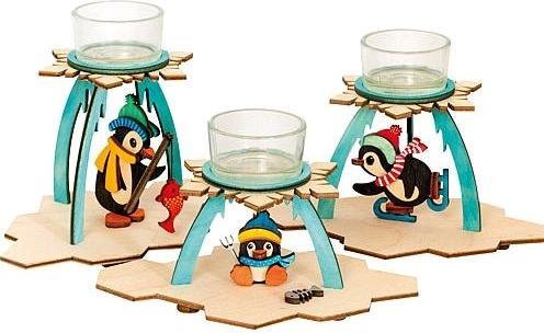 Kuhnert Bastelset 'Teelichthalter 3 Pinguine'