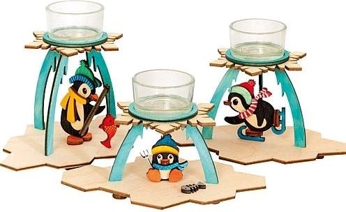 Produktbild Kuhnert Bastelset 'Teelichthalter 3 Pinguine'
