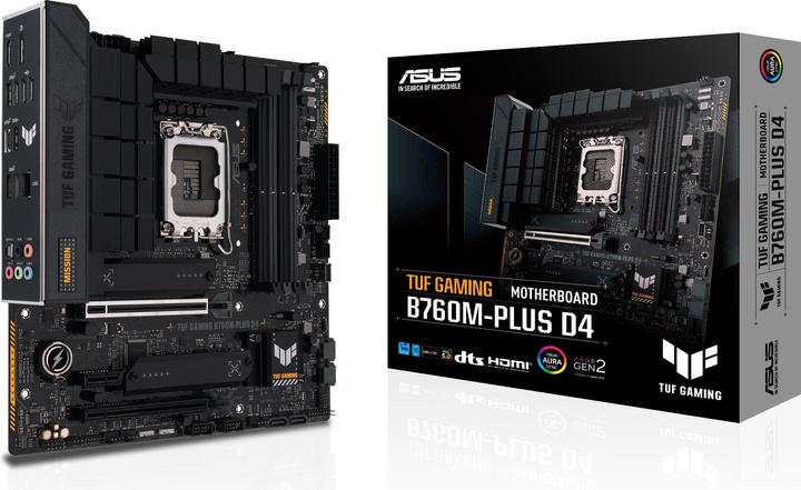 Produktbild ASUS TUF GAMING B760M-PLUS D4 (LGA 1700, Intel B760, mATX)