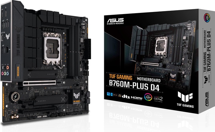 Image du produit ASUS TUF GAMING B760M-PLUS D4 (LGA 1700, Intel B760, mATX)