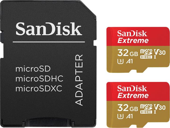 Productafbeelding SanDisk microSDHC ActionSC 32GB 2x Extr.100MB (32 GB, microSDHC, U3, UHS-I)