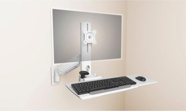 Produktbild Icy Box IB-WS700-W Sit-Stand-Workstation (Wand, 35")