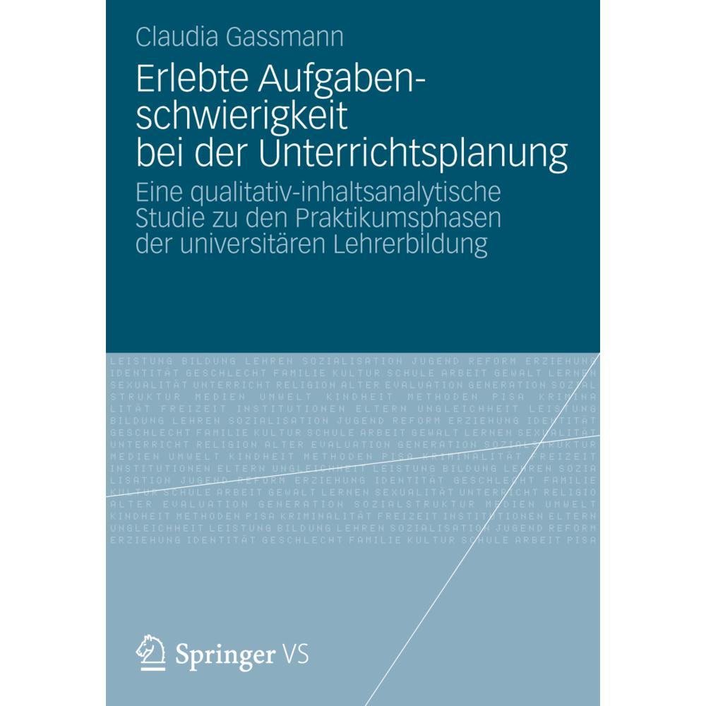 Erlebte Aufgabenschwierigkeit bei der Unterrichtsplanung, Fachbücher