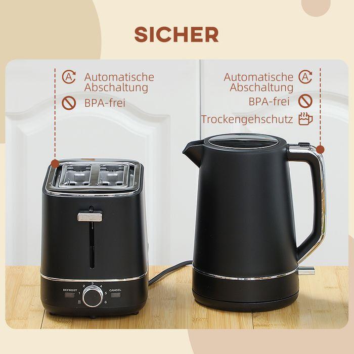 Actual product image Swisshandel24 Wasserkocher Toaster Set Frühstück-Set mit 1,7L Wasserkocher, 2 Scheiben Toaster (1.70 l)