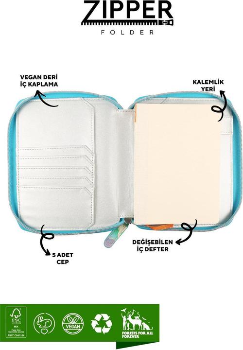 Actual product image Zipper Folder Organizer (A6)