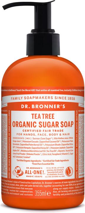 Immagine prodotto Dr. Bronner's Sapone di zucchero biologico Tea Tree 355 ml (355 ml)