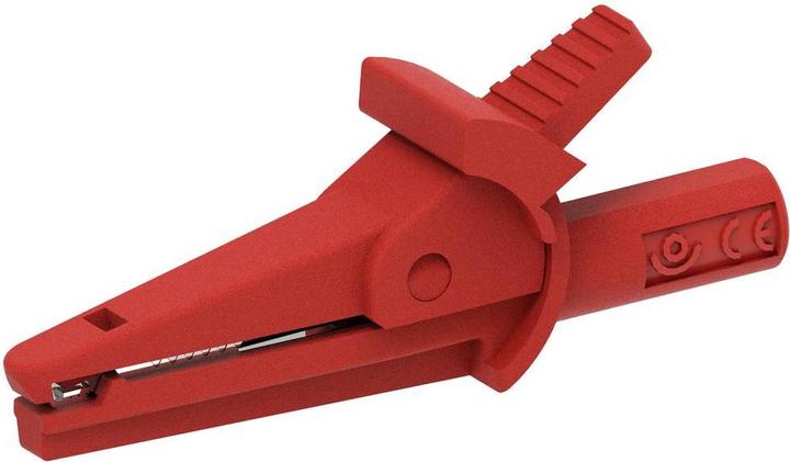 Actual product image Electro PJP 5002/LM-IEC-CD1-R Alligator clip Red Clamping range max.: 9 mm Length: