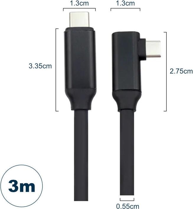 Immagine prodotto Hermex Oculus Quest 2 3m cavo per occhiali VR cavo dati USB-C cavo di ricarica
