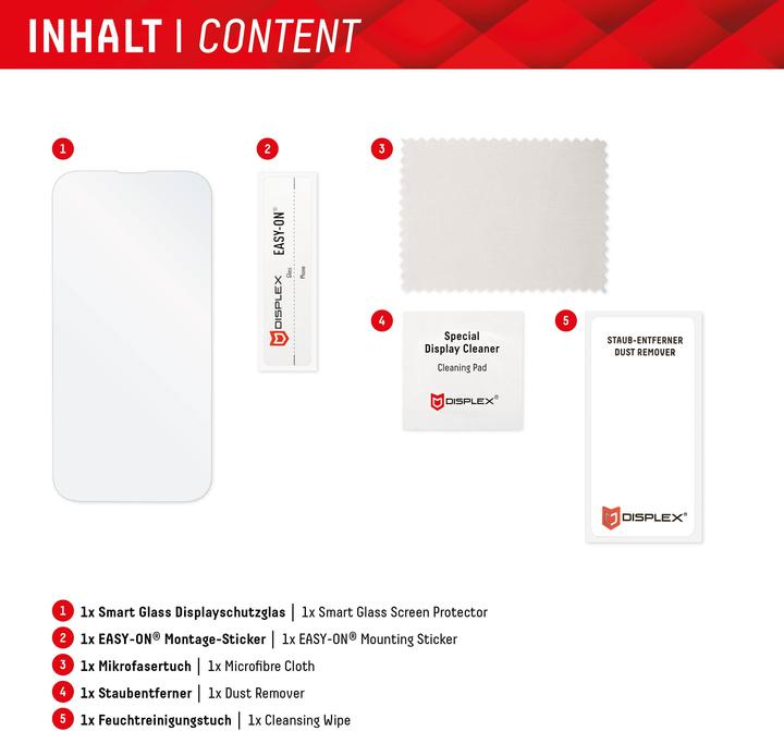 Actual product image Displex Smart Glass, Displayschutzfolie (1 Piece, Xiaomi Poco X5 Pro, Xiaomi Redmi Note 12 Pro+ 5G)