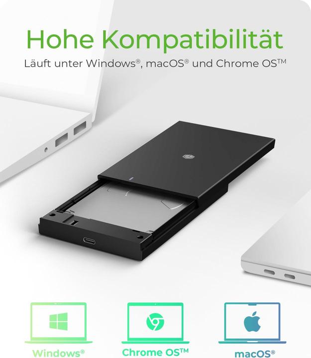 Actual product image Icy Box Enclosure for 1x SSD/HDD, IB-200T-C3 (2.5")