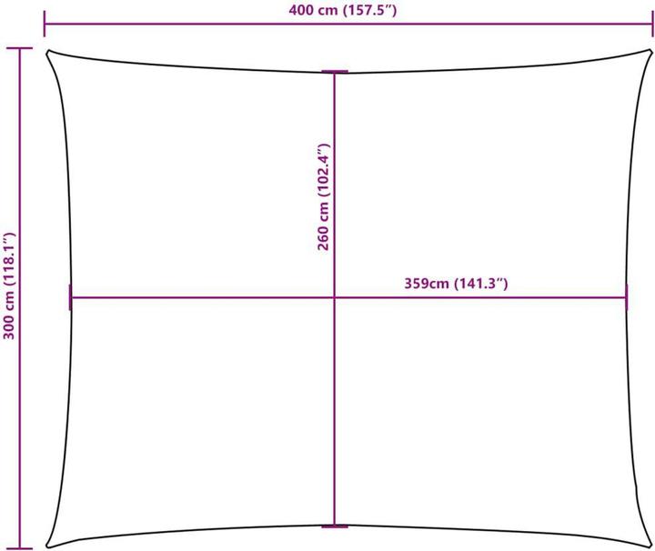 Actual product image vidaXL Sonnensegel (300 x 400 cm)