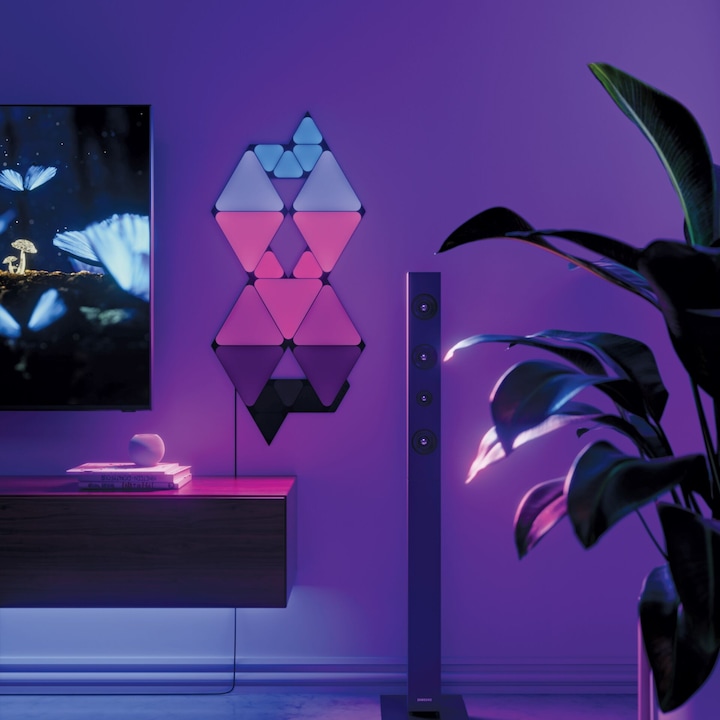 Actual product image Nanoleaf Shapes black mini Triangles exp. Pack 10 pk (7 lm)