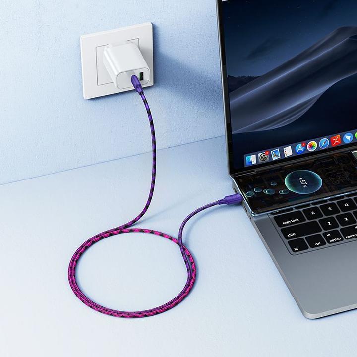 Immagine prodotto Hoco Cable Cable USB C to USB C 3A 60W 1 m X116 gradient purple (1 m, USB 3.2 Gen 1, 60 W)