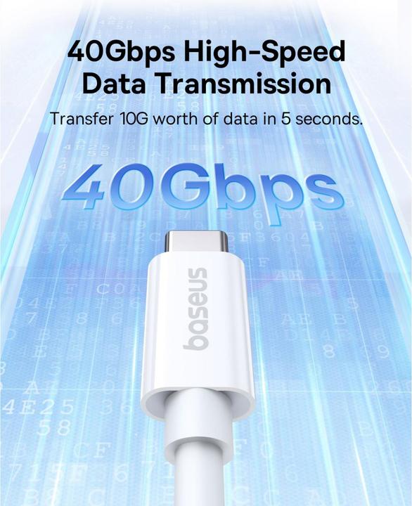 Produktbild Baseus USB C – USB C (1 m, USB 4.0, 240 W)
