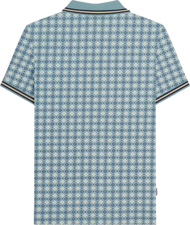 Actual product image Lambretta Mens SS25 Geometric Big & Tall Polo Shirt (5XL)
