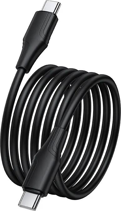 Produktbild Hoco Cable Silicone Cable USB C to USB C 3A 60W 1 m X124 black (1 m, 60 W)