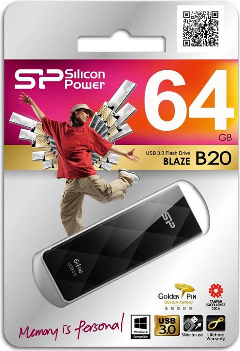 Image du produit Silicon Power Blaze B20 (64 Go, USB-A)
