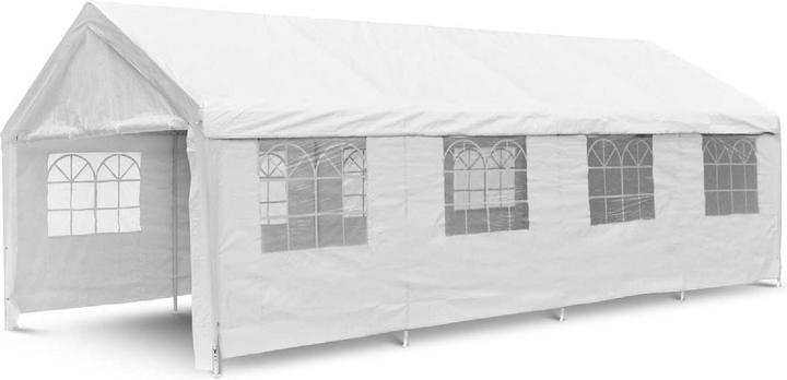 Produktbild VCM Festzelt Partyzelt Bierzelt weiss 4x8 m PE Dach 180 g/m² wasserdicht Stahlrohre (800 cm, 400 cm)