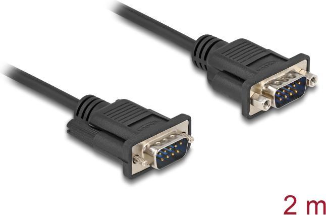 Produktbild Delock Seriell Kabel RS-232 D-Sub9 Stecker zu Stecker mit sc (2 m)