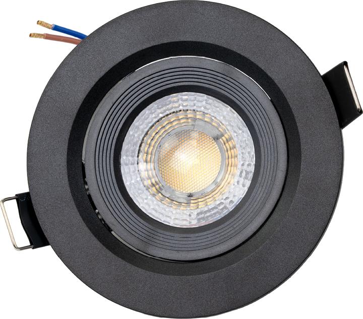 Produktbild Luxula LED CCT Downlight, Ein- und Aufbaustrahler, schwenkbar, schwarz, dimmbar, 5 W, 420 lm (420 lm)