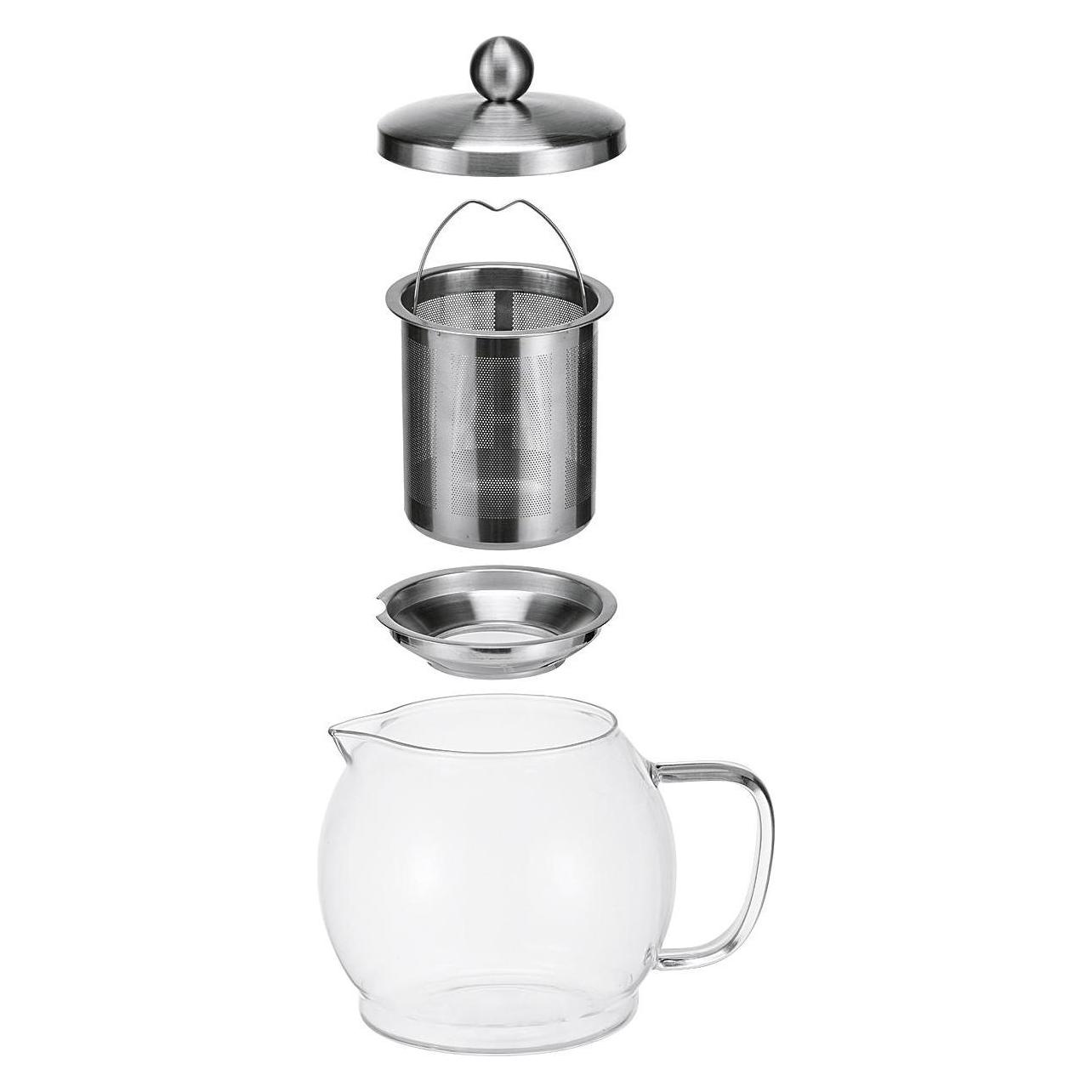 Fs-Star, Theepot, Glazen Theepot Met Filter (1.20 l)