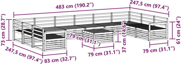 Produktbild vidaXL Outdoor-Sofa